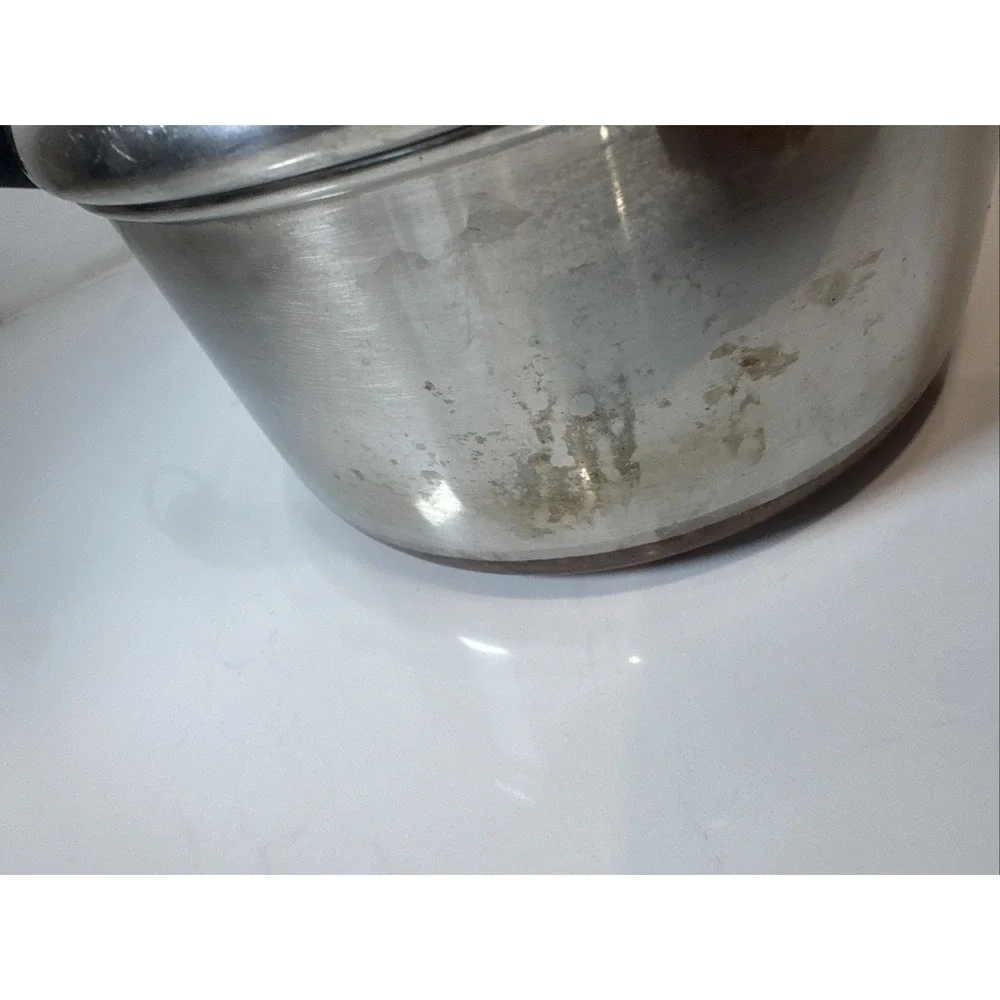 REVERE WARE Vintage 1801 Copper Clad Bottom 1.5  1-1/2 Qt Saucepan & Lid Clinton